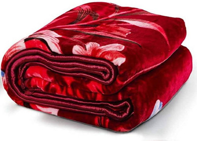 Swikon star Floral Single Mink Blanket for  Heavy Winter(Polyester, Multicolor)