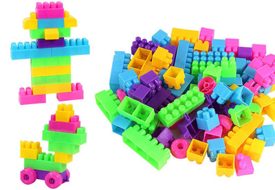 BOZICA NEW BEST QUALITY 100 Pcs/Set Infant Building Blocks Cube Wooden Squeeze Stack Block Baby Kids Educational Toys Children Gifts(Multicolor)