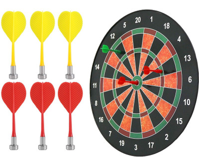 CrazyBuy Magnetic Kids Toy Play Dart Board with 6 Darts Dart Board Game