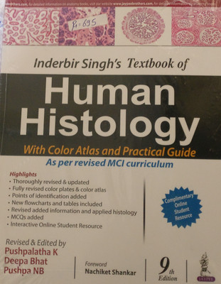Inderbir Singh's Textbook of Human Histology With Colour Atlas and Practical Guide(English, Paperback, K Pushpalatha)