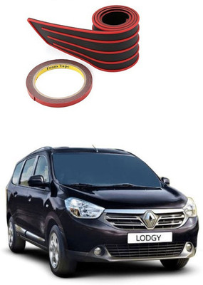 PRTEK Plastic Car Bumper Guard(Black, Red, Pack of 1, Renault, Lodgy)
