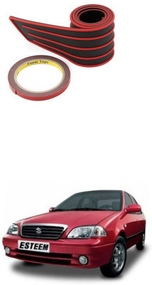 PRTEK Plastic Car Bumper Guard(Black, Red, Pack of 1, Maruti, Esteem)