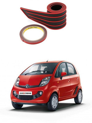 PRTEK Plastic Car Bumper Guard(Black, Red, Pack of 1, Tata, Universal For Car)