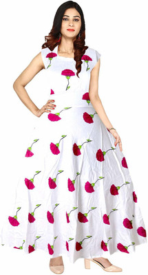 Shree Disha Anarkali Gown(White)