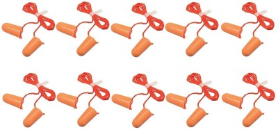 Healthy18 3M 1110 Corded Foam, Noise Reduction Ear Plugs (Orange) - Pack of 10 Ear Plug(Orange)