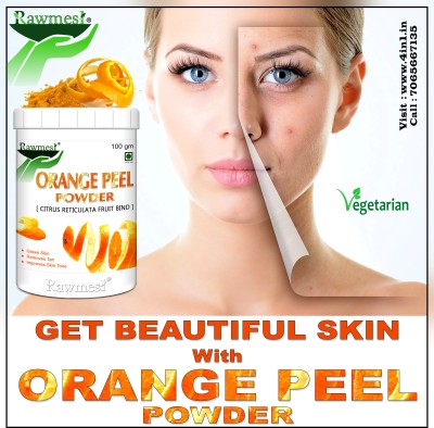 Rawmest Natural Orange Peel Powder For Skin Face Skin Whitening - 100 gm(100 g)