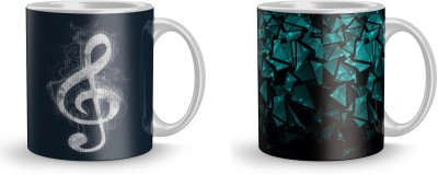 JAISWAL WORLDS Printed Designer For Couple-116 Ceramic Coffee Mug(330 ml, Pack of 2)