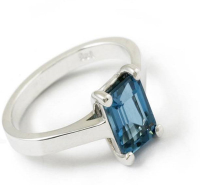 CEYLONMINE Stone Topaz Silver Plated Ring