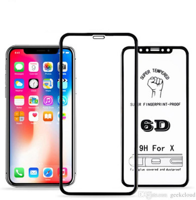 NaturalBuy Edge To Edge Tempered Glass for Apple iPhone XS (Premium 11D 9H Full Glue)(Pack of 2)