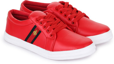 ShoeNstring Casual Shoes for Women sneakers Girls shoes latest stylish Sneakers For Women(Red , 3)