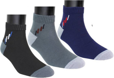 RAJAVI Men & Women Color Block Ankle Length(Pack of 3)