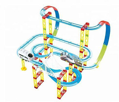 Toyswala Rail Train 105 Pcs Battery Operated Train Track Set Toy(Multicolor, Pack of: 1)