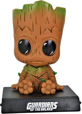 AweStuffs Marvel Avengers Infinity War Baby Groot Bobblehead Action Figure  (Brown)