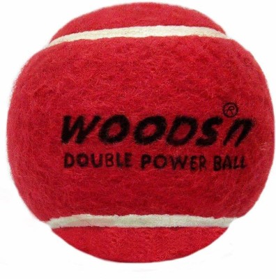 WOODS DOUBLE POWER Cricket Tennis Ball(Pack of 12, Red)