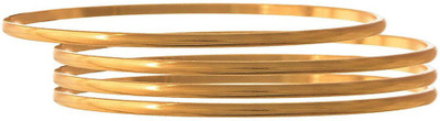 TAP Fashion Copper Gold-plated Bangle Set(Pack of 4)