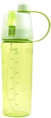 TrendZone 2 In 1 Drink & Mist Water Bottle | Spray Water 500 ml Sipper(Pack of 1, Green, Plastic)