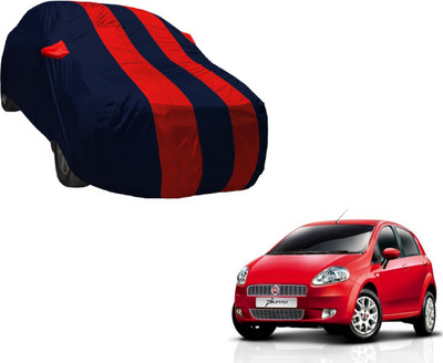 Auto Hub Car Cover For Fiat Punto (With Mirror Pockets)(Multicolor)