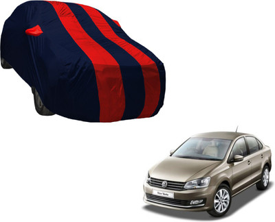 Auto Hub Car Cover For Volkswagen Vento (With Mirror Pockets)(Multicolor)