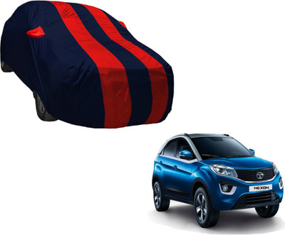 Auto Hub Car Cover For Tata Nexon (With Mirror Pockets)(Multicolor)