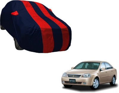 Auto Hub Car Cover For Chevrolet Optra (With Mirror Pockets)(Black, Red)