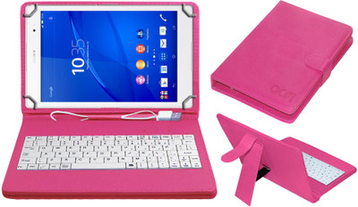 ACM Keyboard Case for Sony Xperia Z3(Pink, Cases with Holder, Pack of: 1)