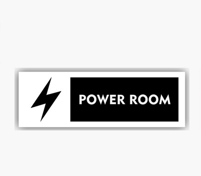 signEver Power Room Sign Board For Shopping Mall Hyper Market Hospital Medical Collage Bank Office color-Blue (30 x 10 cm) Emergency Sign