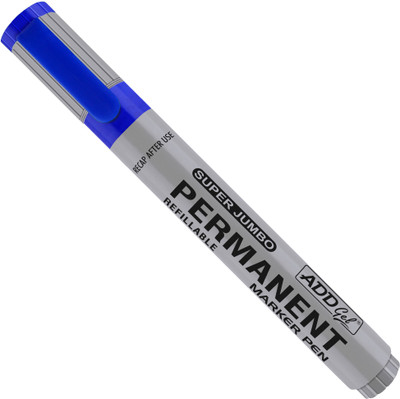 Add Gel Permanent Marker Set of 10 Markers Pens (BLUE)(Set of 10, Blue)