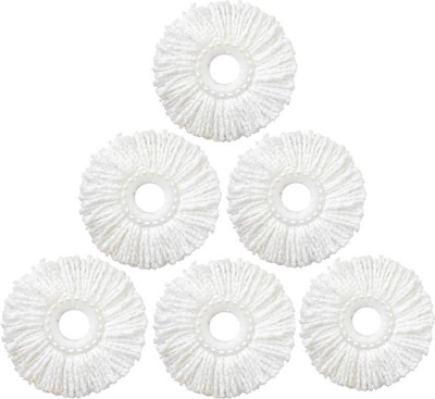 Toqon â¢ 6 Pcs 360 Rotating Magic Spin Mop Refill Refill(White)