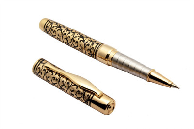 Ledos Stylish Picasso Parri i10 Mini 24 CT Gold Plated New Roller Ball Pen(Ink Color - Blue)