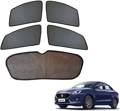 AuTO ADDiCT Side Window, Rear Window Sun Shade For Maruti Suzuki New Dzire(Black)