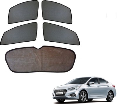 KOZDIKO Side Window, Rear Window Sun Shade For Hyundai Verna(Black)