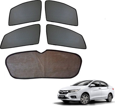 AuTO ADDiCT Side Window, Rear Window Sun Shade For Honda New City(Black)