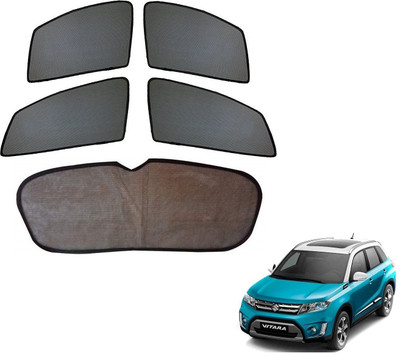 AuTO ADDiCT Side Window, Rear Window Sun Shade For Maruti Suzuki Vitara Brezza(Black)