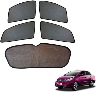 AuTO ADDiCT Side Window, Rear Window Sun Shade For Tata Manza(Black)