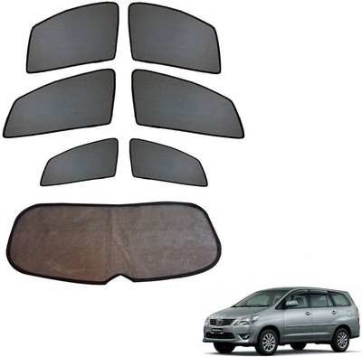 AuTO ADDiCT Side Window, Rear Window Sun Shade For Toyota Innova(Black)