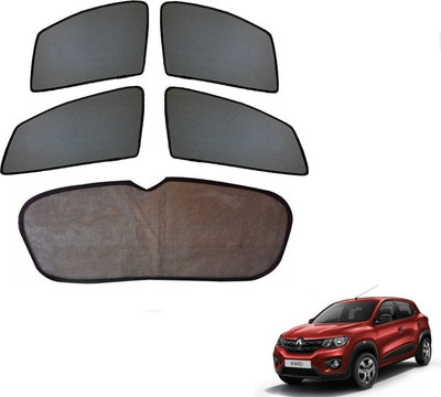 AuTO ADDiCT Side Window, Rear Window Sun Shade For Renault Kwid(Black)