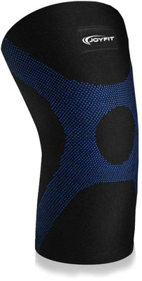 Joyfit Knee Compression Sleeve Knee Support(Black, Blue)