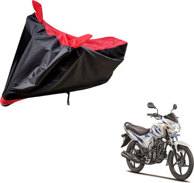 Amanzo Two Wheeler Cover for Suzuki(Hayate, Black, Red)