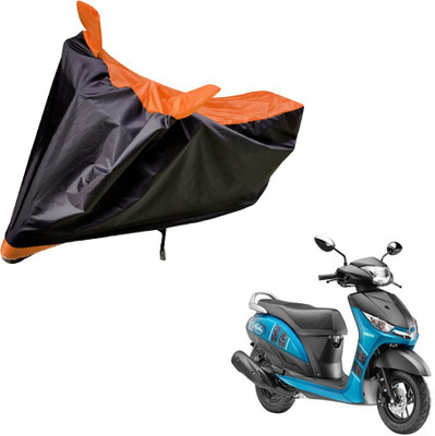 Auto Hub Two Wheeler Cover for Yamaha(Alpha, Black, Orange)