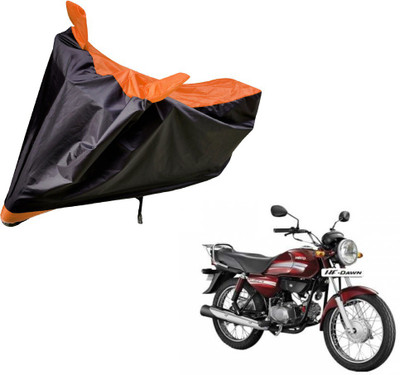Auto Hub Two Wheeler Cover for Hero(HF Dawn, Black, Orange)