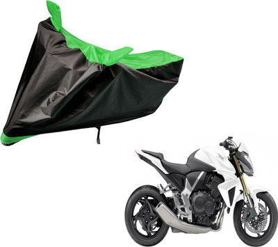 Auto Hub Two Wheeler Cover for Honda(CB 1000R, Black, Green)