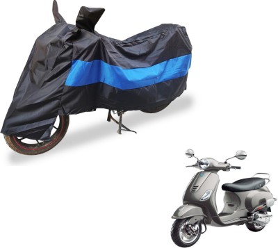 Auto Hub Two Wheeler Cover for Universal For Bike(Vespa VXL, Black, Blue)