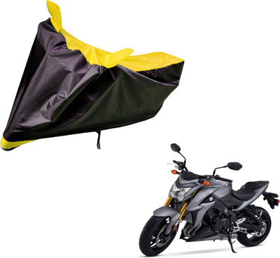 Auto Hub Two Wheeler Cover for Suzuki(GSX, Black, Yellow)