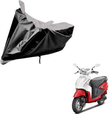 Auto Hub Two Wheeler Cover for Hero(Pleasure, Black, Silver)