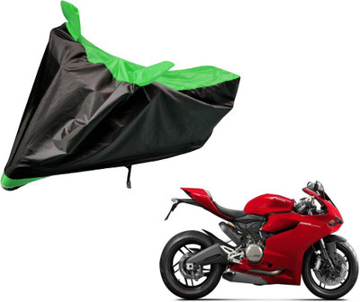 Amanzo Two Wheeler Cover for Ducati(899 Panigale, Black, Green)