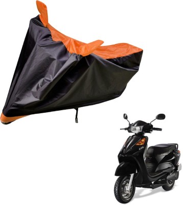 Auto Hub Two Wheeler Cover for Universal For Bike(Yo EXL, Black, Orange)