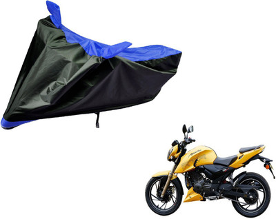 Auto Hub Two Wheeler Cover for TVS(Apache, Black, Blue)