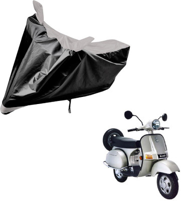 Auto Hub Two Wheeler Cover for Bajaj(Black, Silver)
