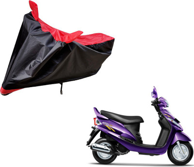 Auto Hub Two Wheeler Cover for Mahindra(Rodeo RZ, Black, Red)