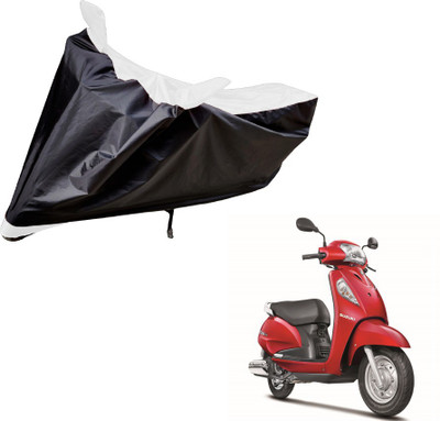 Auto Hub Two Wheeler Cover for Suzuki(Access SE, Black, White)